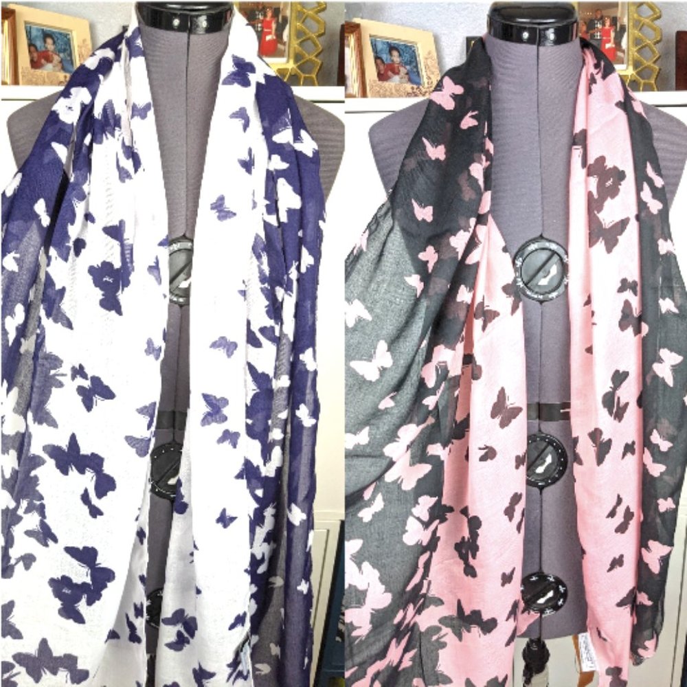 NEW Gold Coast Butterfly Scarf Duo